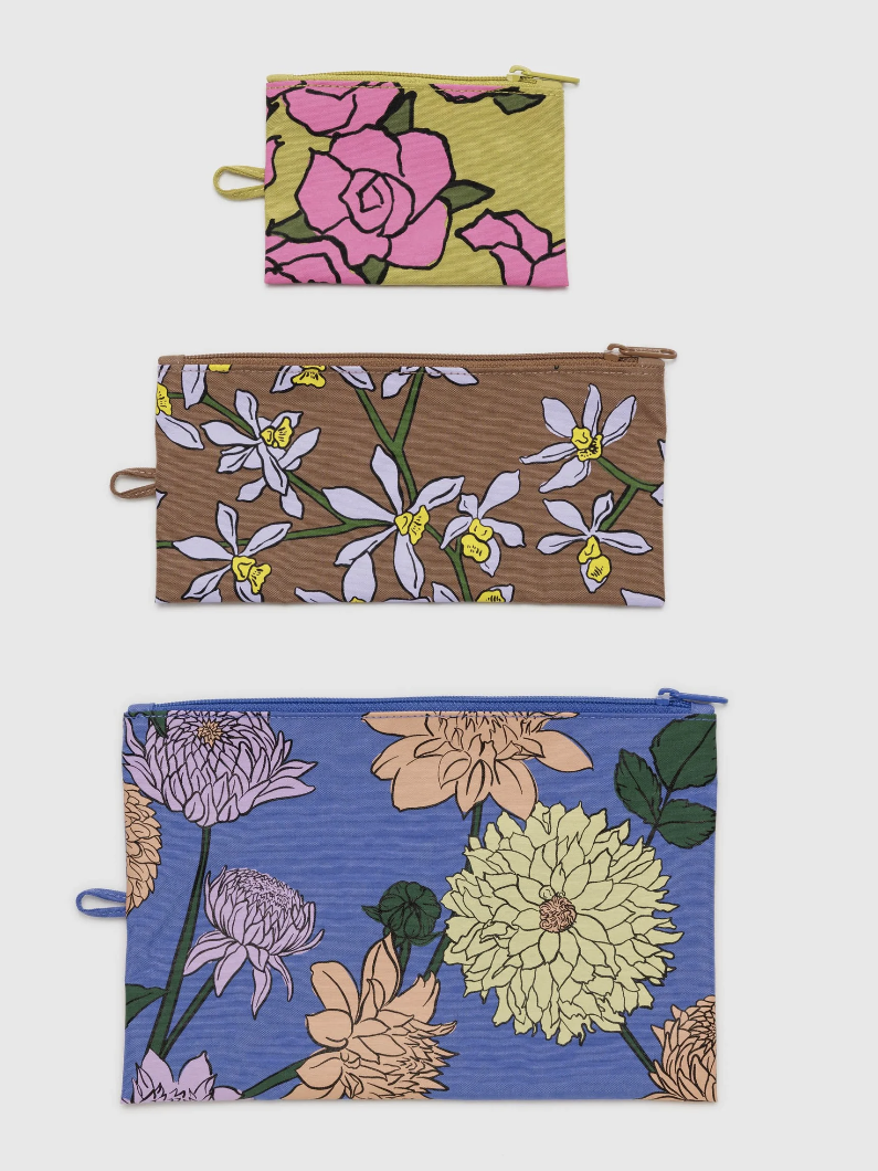 Flat Pouch Set Garden Flowers