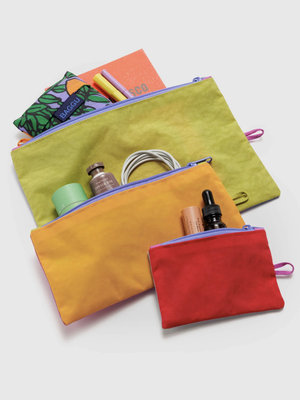 Flat Pouch Set Vacation Colorblock