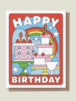 Happy Birthday Dessert Card