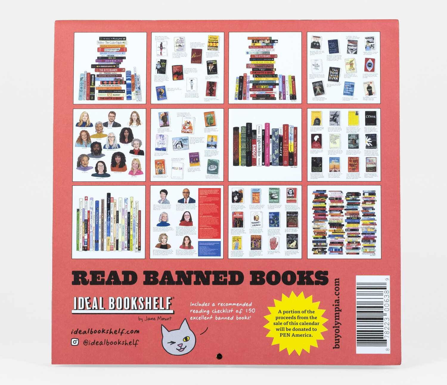 Read Banned Books 2026 Wall Calendar