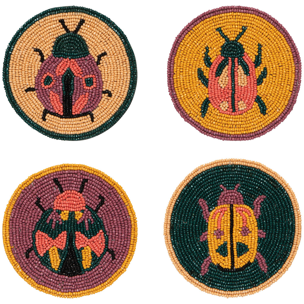 Beaded Amulet Coaster Set
