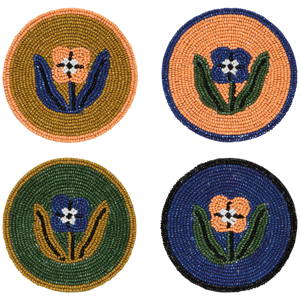 Beaded Teppi Coaster Set