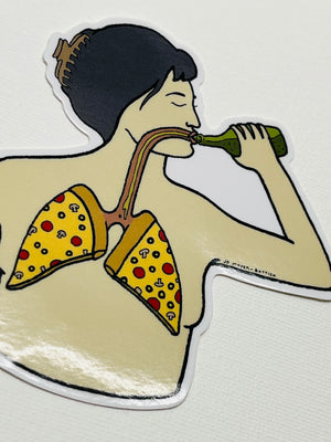 “Pizza Lung” Jo Moyer-Battick Sticker