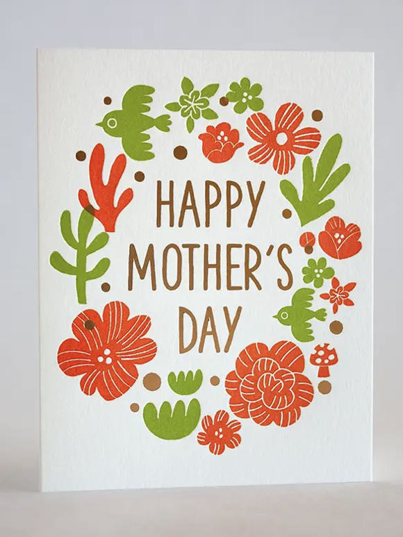 Mother's Day Birds & Flowers Card