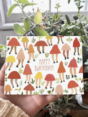 Happy Birthday Mushroom People Card