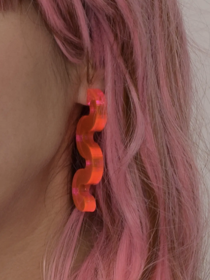 Neon Squiggle Earrings