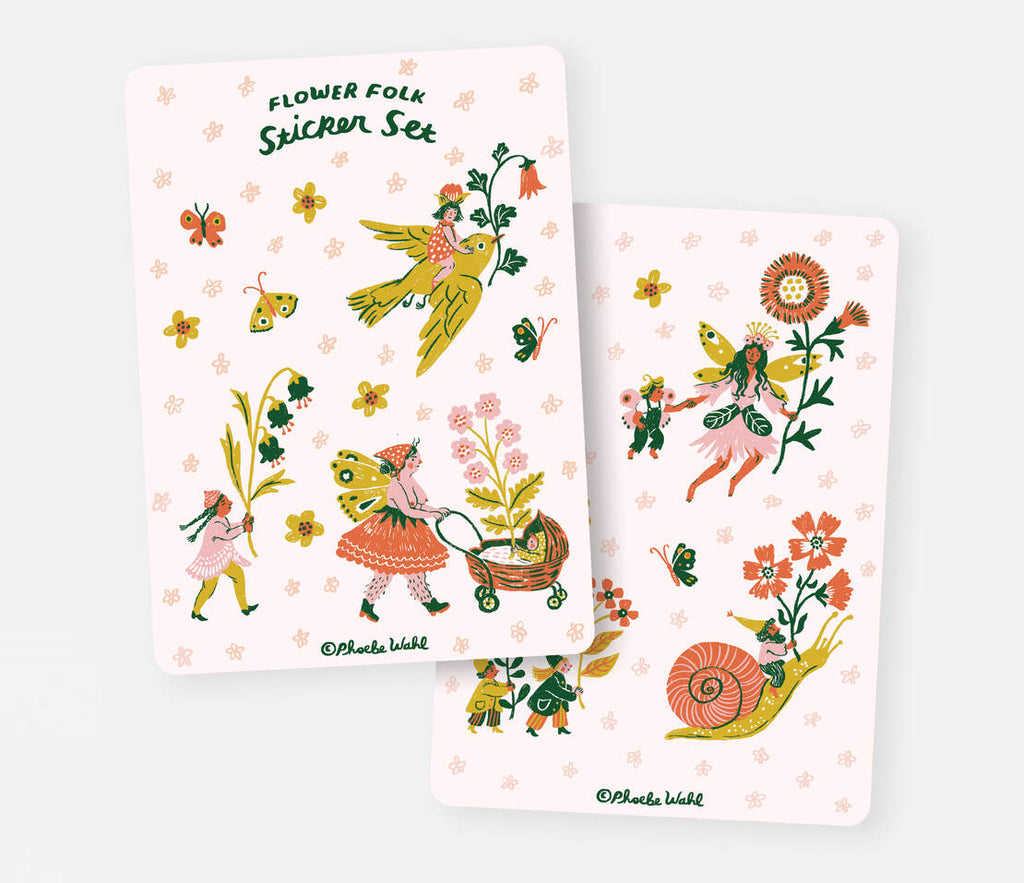 Flower Folk Sticker Set