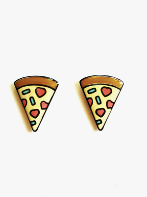Pizza Heart Earrings