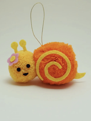 Snail Pom Pom Ornament