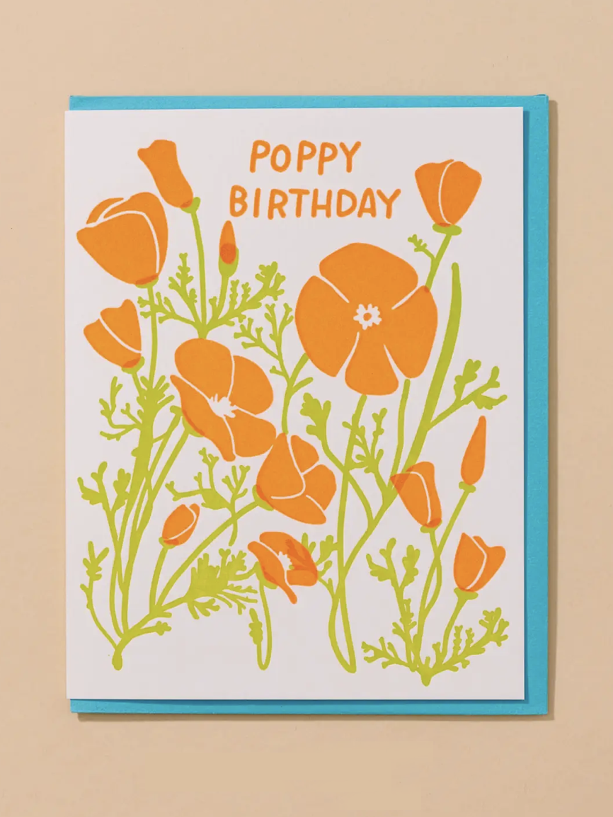 Poppy Birthday Card