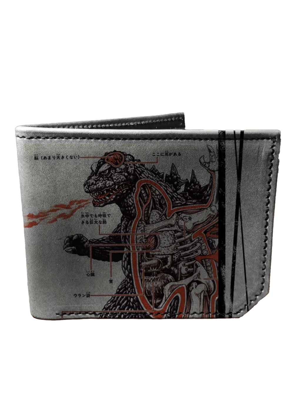 Godzilla Handmade Printmaker Leather Wallet
