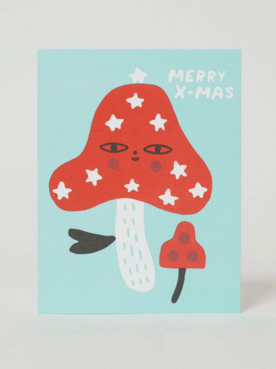 Merry Christmas Mushroom Card