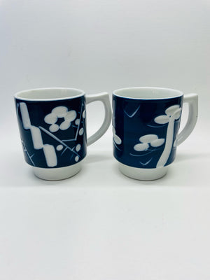 Set of 2 Floral Cutout Mugs