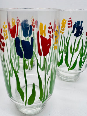 Set of 3 Flower Glasses