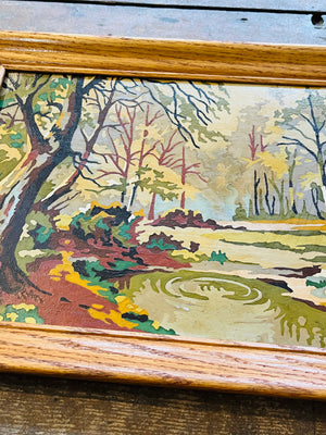 Pond and Trees Paint By Numbers