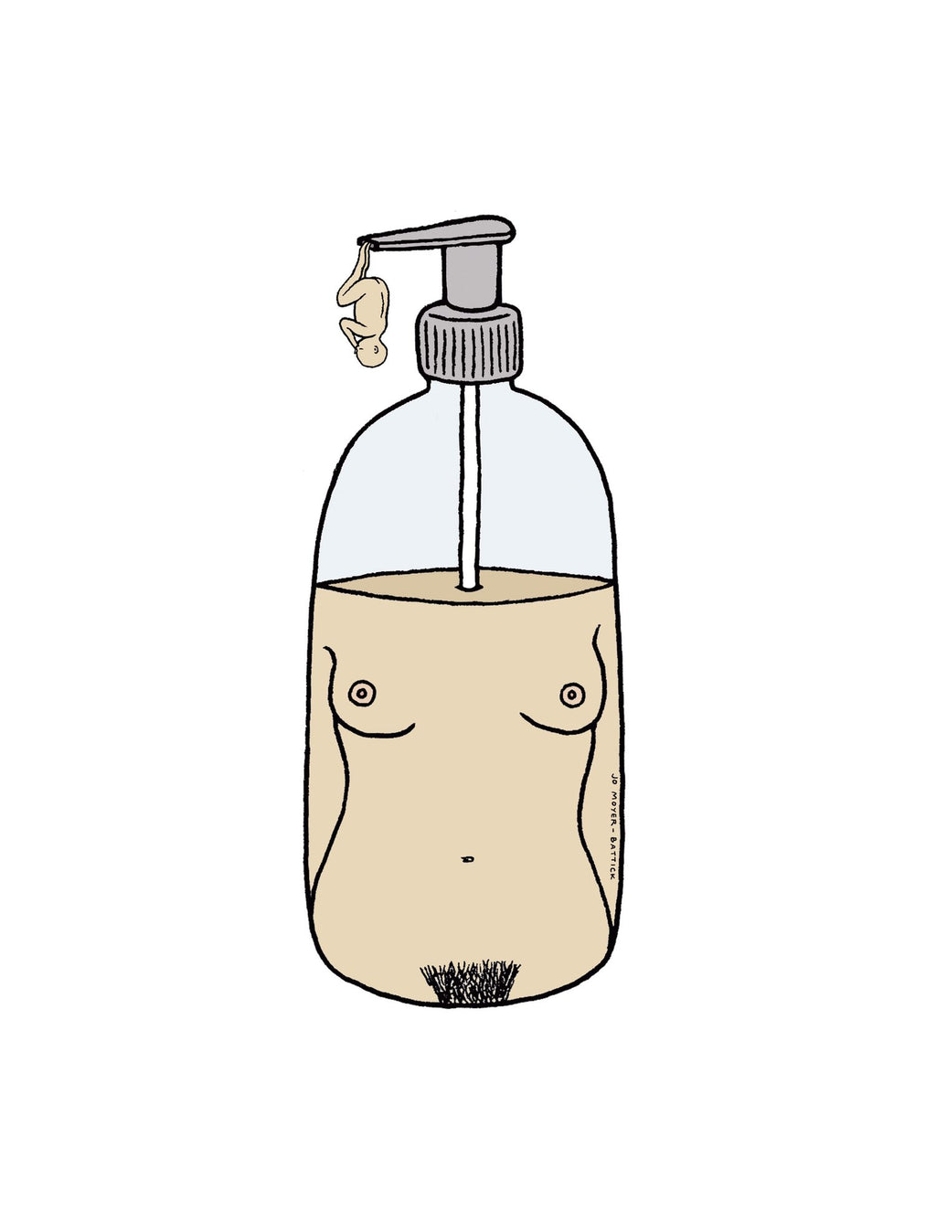 Baby Bottle 8.5x11in Giclee Print