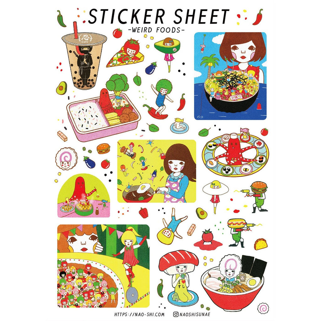 Weird Foods Sticker Sheet