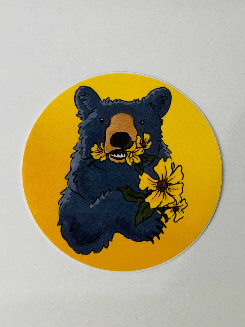 Bear & Flowers Sticker