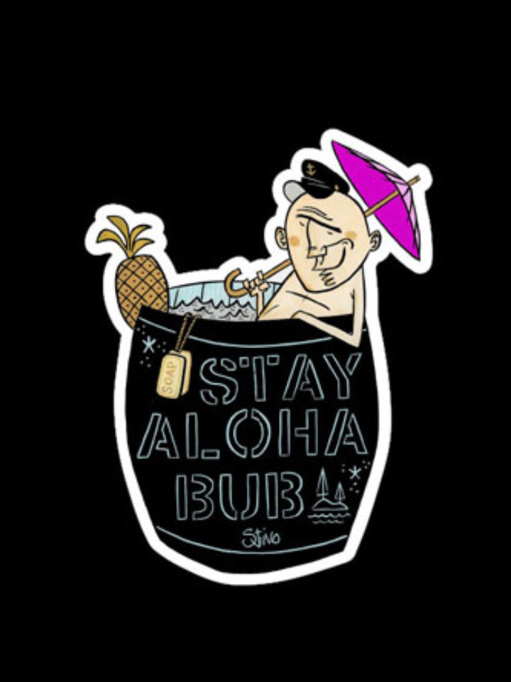 Stay Aloha Barrel Sticker