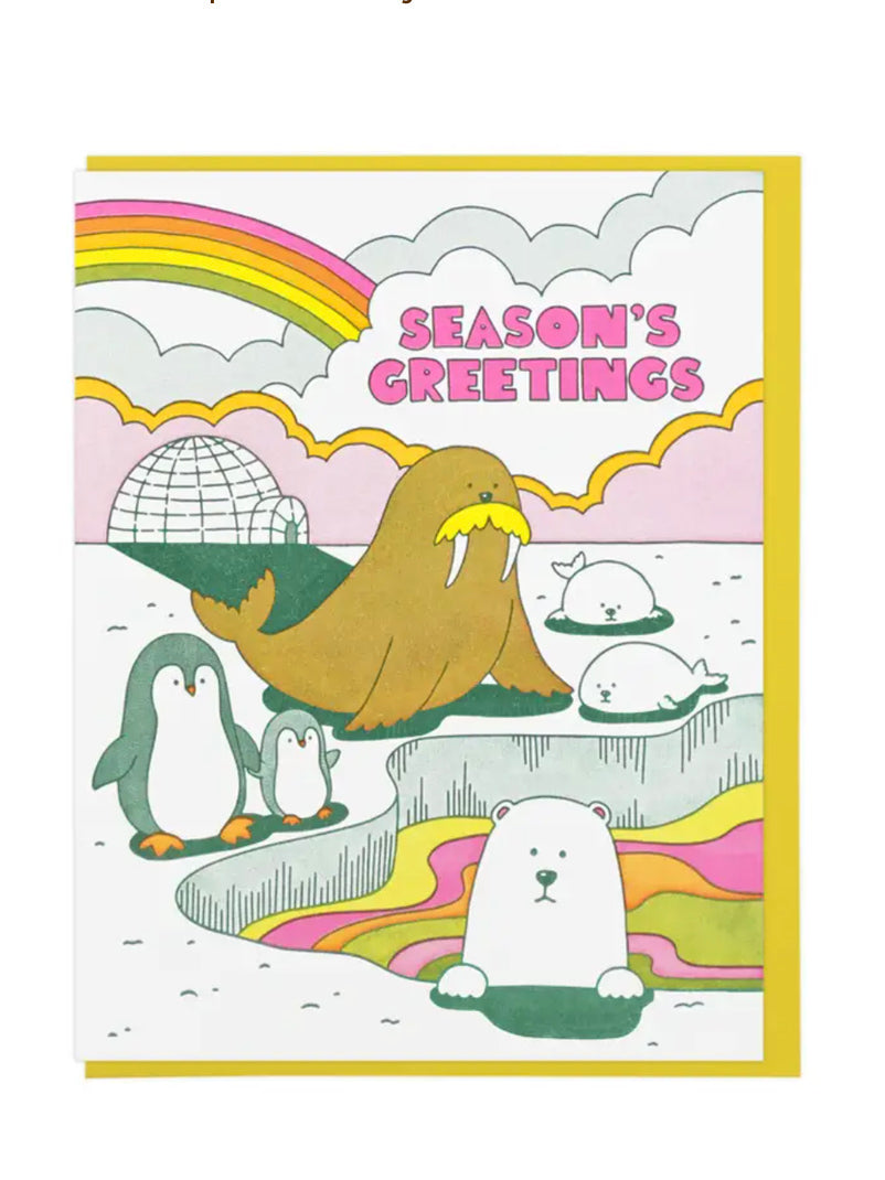 Season's Greetings Arctic Animals Card