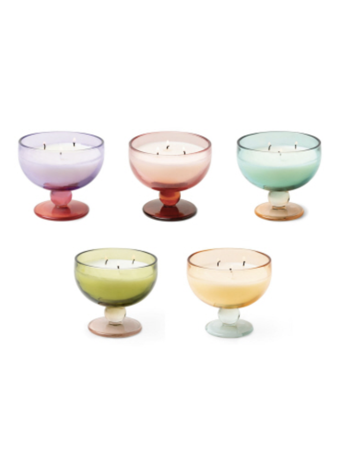 Aura Glass Goblet Candles