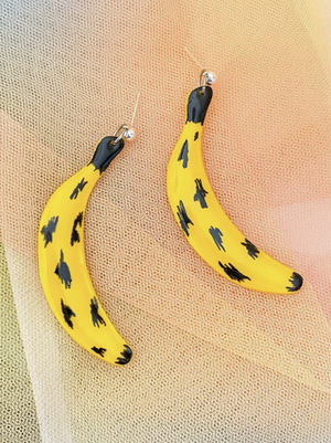 Pop Art Bad Banana Earrings