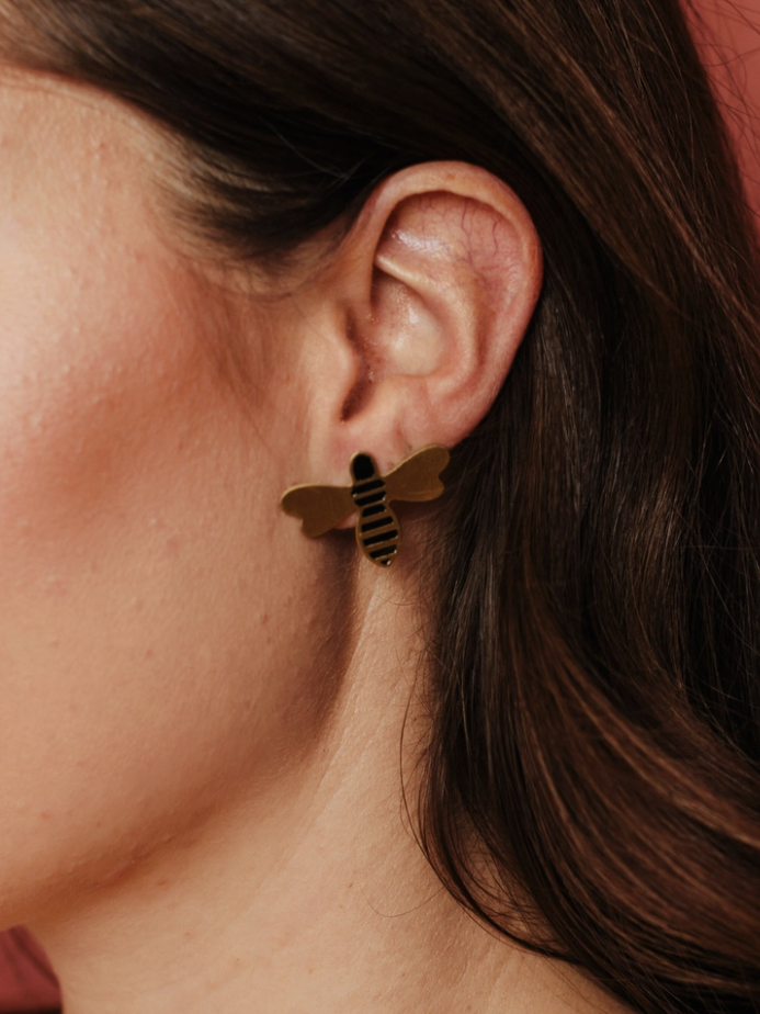 Honey Bee Stud Earrings