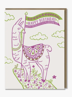 Happy Birthday Llama Card
