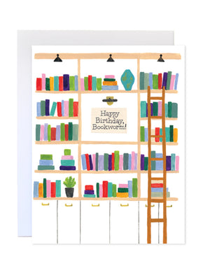 Bookworm Birthday Card