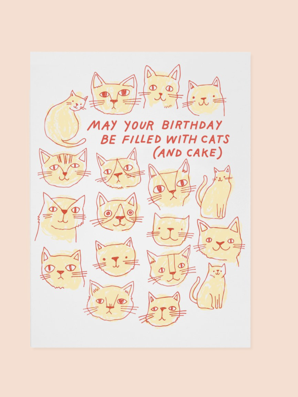Cats and Cake Birthday Card