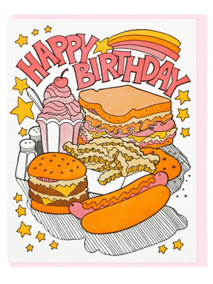 Fast Food Birthday Card