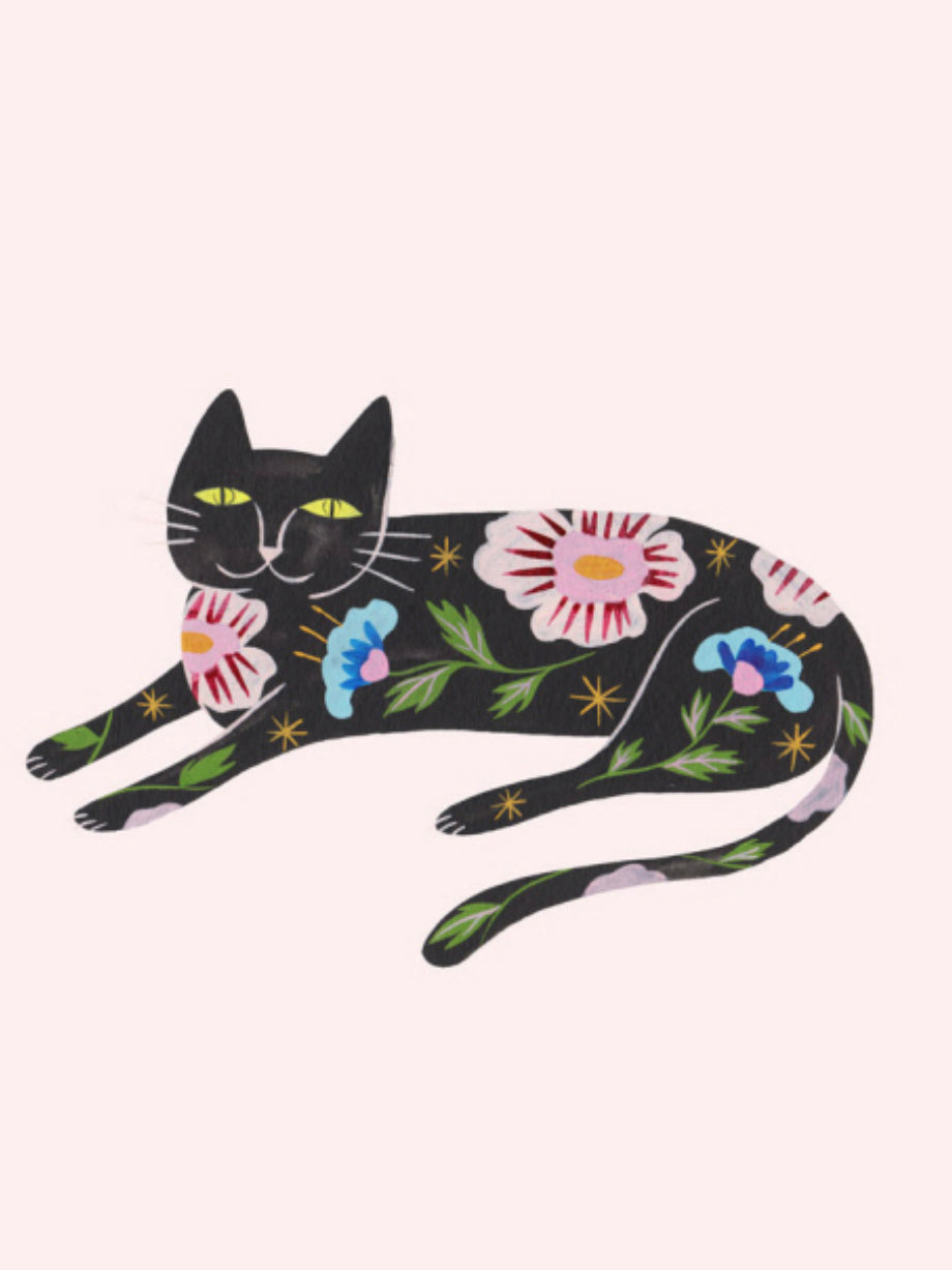 Flower Cat Tattoo (set of two)