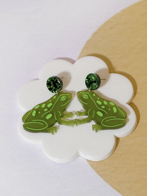 Frog Dangle Earrings