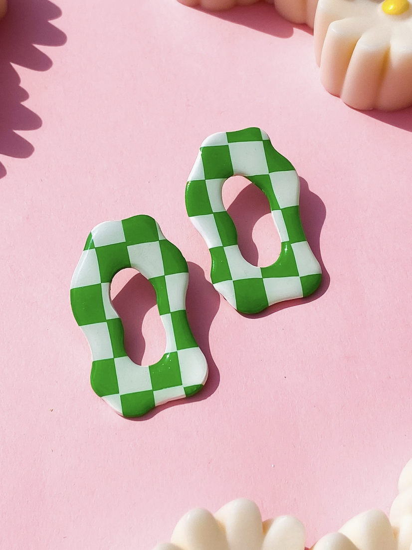 Checker Gingham Earrings