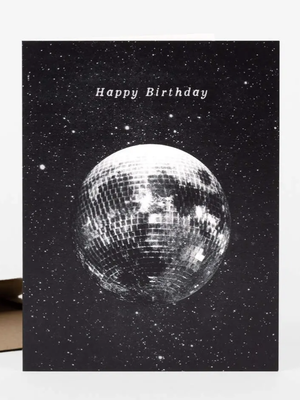 Birthday Disco Moon Card