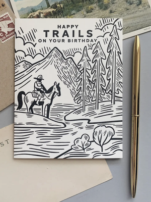 Happy Trails Birthday Card