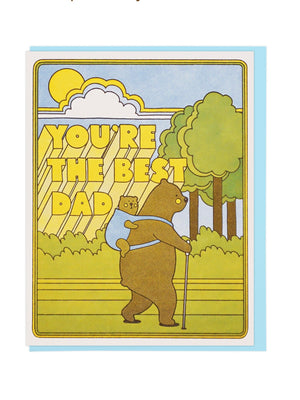 Best Dad Hiking Bears Card