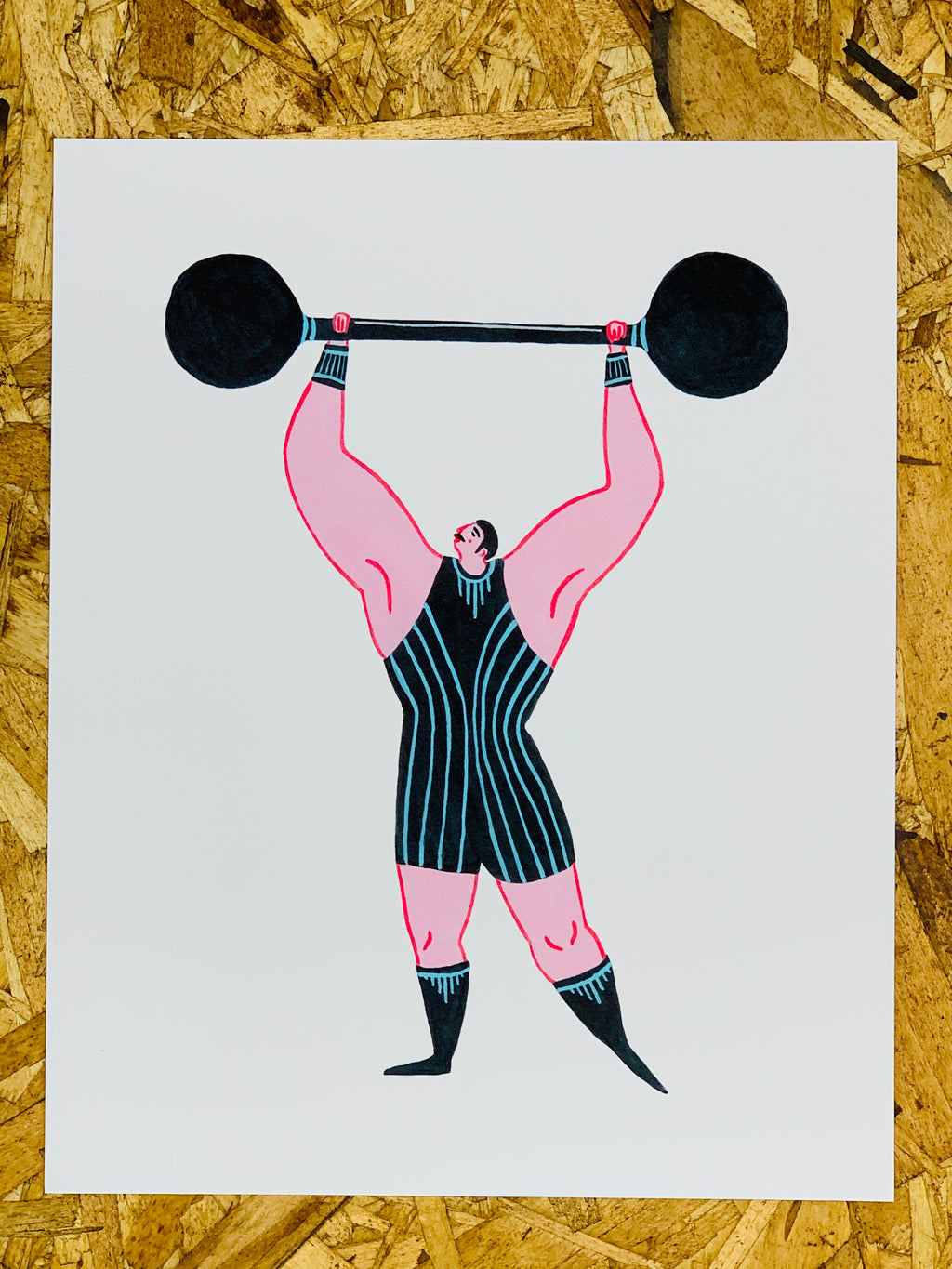 “Wicked Strong Guy” 8x10in Art Print by Liz Long
