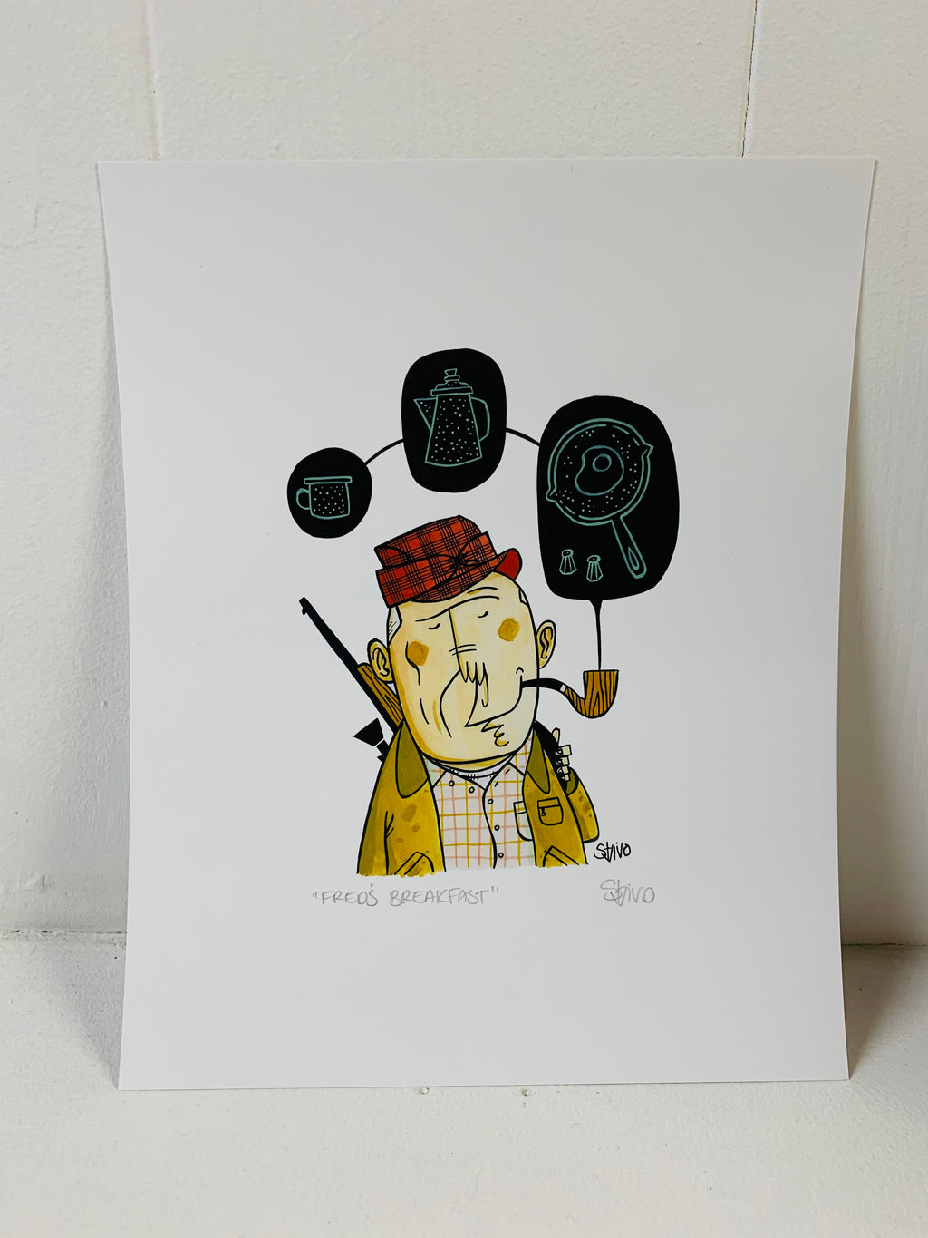 Fred's Breakfast Print by Stivo