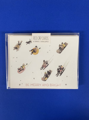 Merry And Bright Sledding Card Set