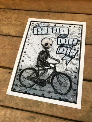 Ride or Die Biker 12x16in Giclee Print by Kris Johnsen