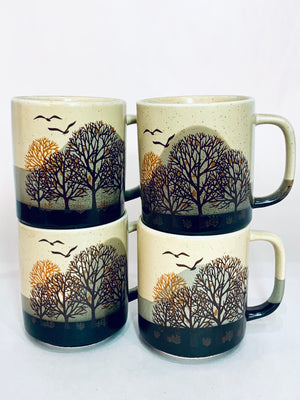 Fall Tree Mugs set of 4