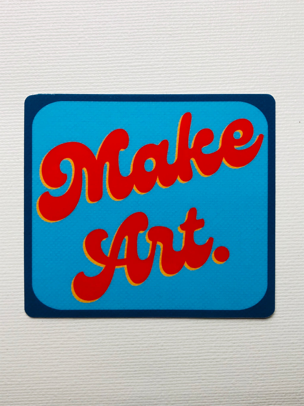 Make Art. Groovy Text Vinyl Sticker