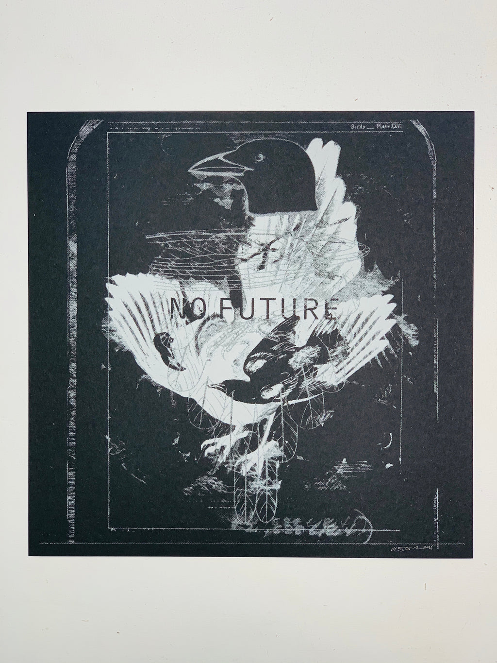 “No Future” 12.5x12.5in Screen Print