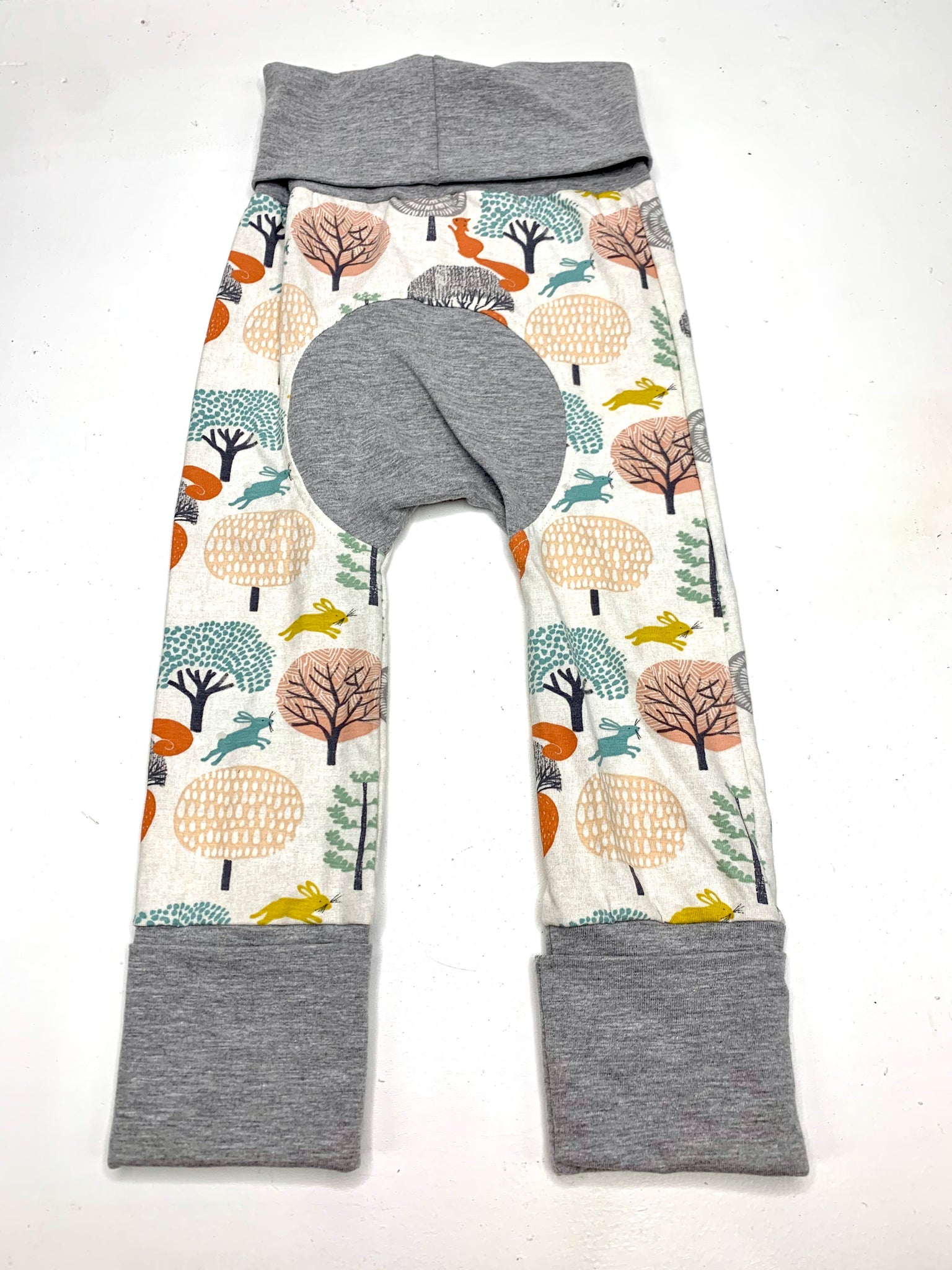 Mama Hen Grow with Me Pants (bunnies and squirrels)