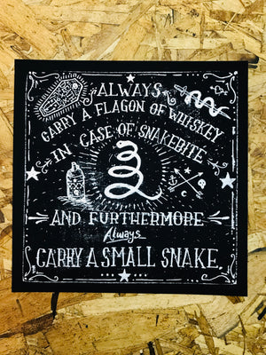 Whiskey And Snakes 8x8in Giclee Print