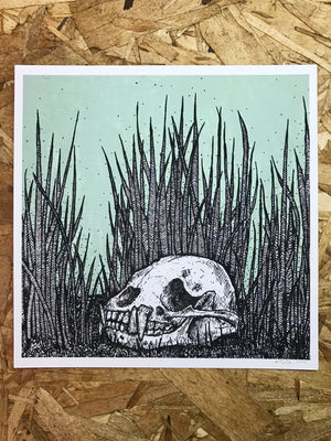 Sun Bear in Weeds 8x8in Giclee Print