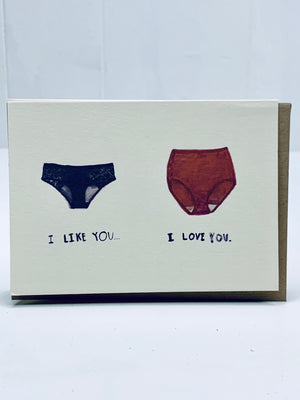 I Like You I Love You Card
