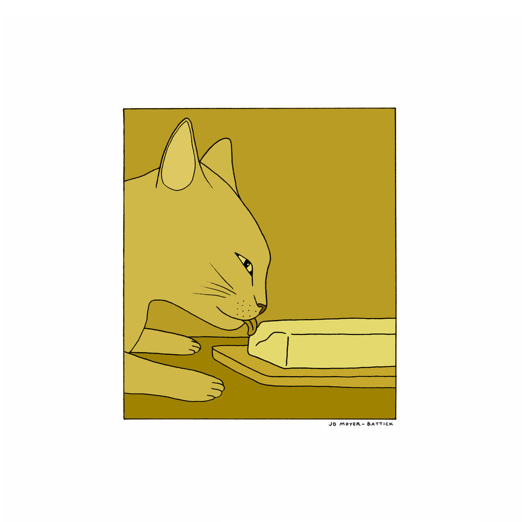 Butter Cat 12x12 Giclee Print