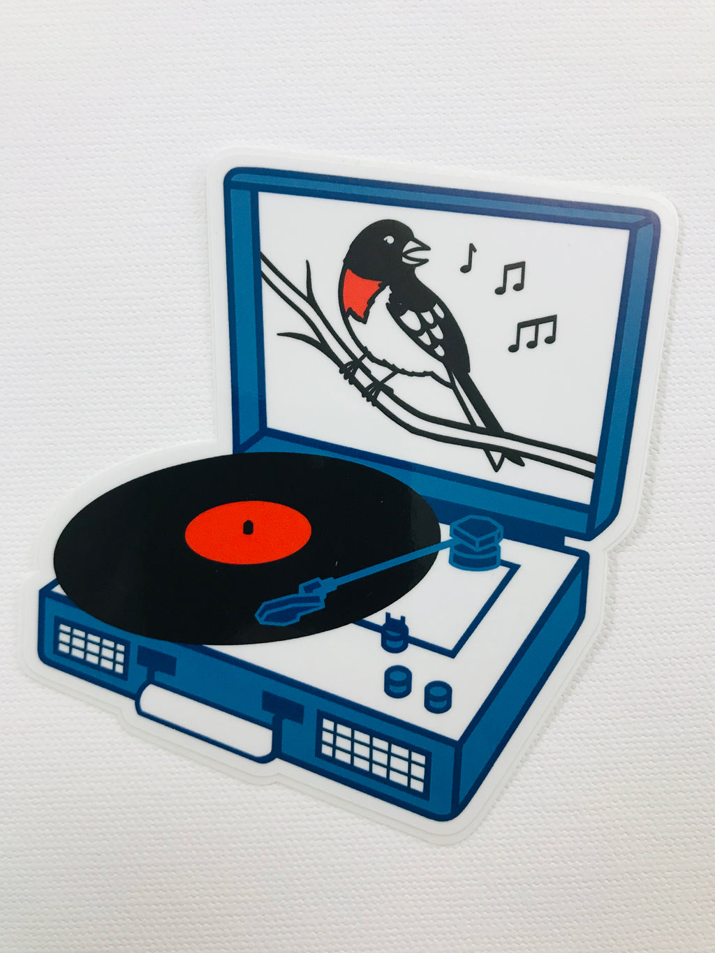 Songbird Record Player Sticker